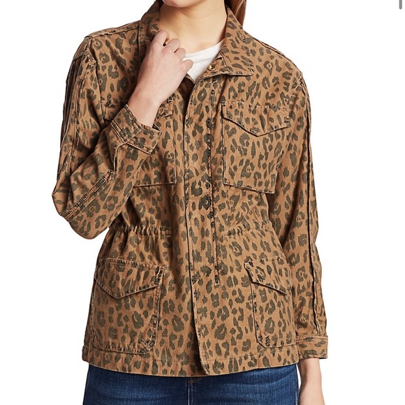 NEW Frame Cheetah Print Service Cargo Jacket Sz XS - Picture 2 of 13